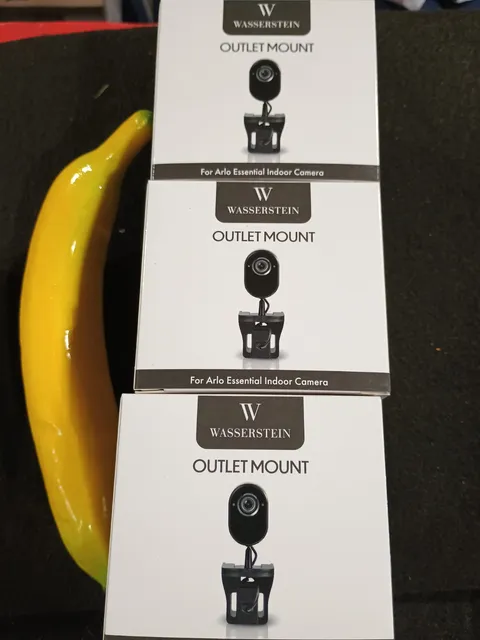 3 Packs- Wasserstein Adjustable Security Camera Universal Mount 90° Black Metal 