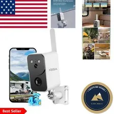 Waterproof 4G LTE Security Camera - Motion Detection, Night Vision Included