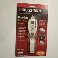 Swiss Tech BodyGard Personal Sonic Alarm and Red Flashers BGCS2WH-PA