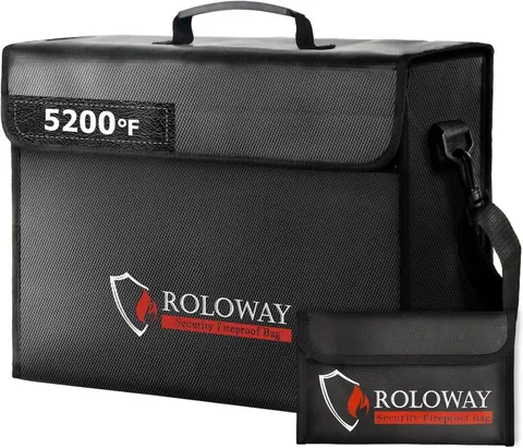 Large Fireproof Bag 5200℉ Heat Insulated Document Safe