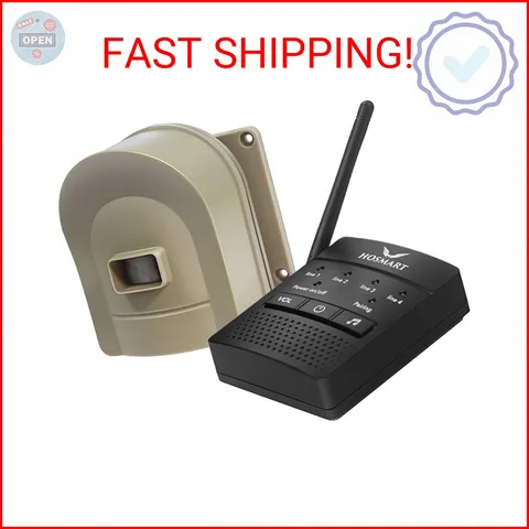 1/2 Mile Hosmart Driveway Alarm Wireless Sensor System & Driveway Sensor Alert S