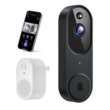 Wireless Wi-Fi Video Doorbell Camera with AI Motion Detection, 2 Way Audio, N...