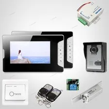 7inch Hands-free Video Door Entry Security Intercom with Keyfobs Password Keypad