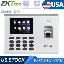 ZKteco K40 TCP/IP Fingerprint Time Clock Time Attendance Built in Battery US