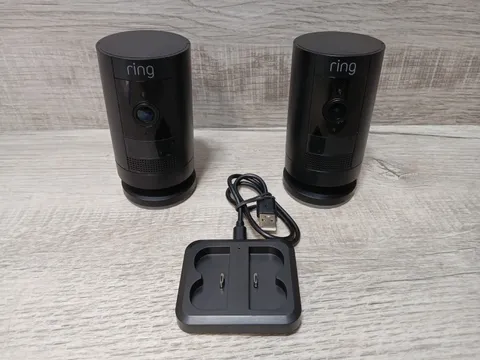 Lot Of 2 Ring Stick Up Cameras W Batteries Indoor/Outdoor Smart Security Camera 