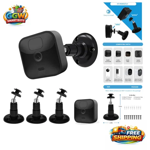 Universal 3-Pack Blink Outdoor Camera Mount - Adjustable & Durable Security