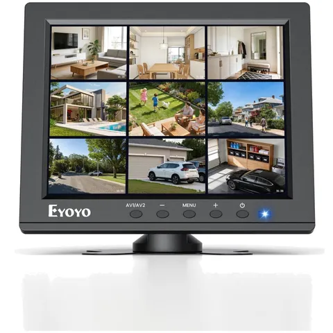 Versatile 8" Security Monitor with Mirror Function