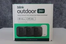NEW BLINK OUTDOOR 2K+ WIRELESS SECURITY 3 CAMERA SYSTEM - BLACK - SHIPS TODAY