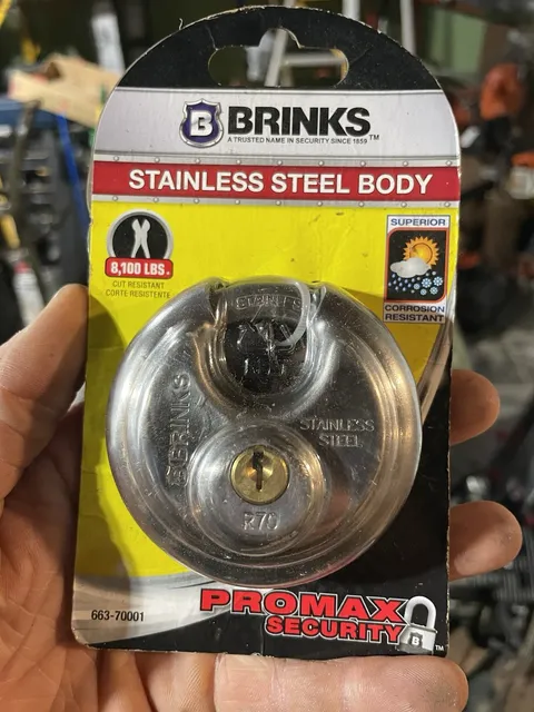 Padlock Brinks Promax Security Stainless Steel NEW 663-70001