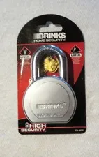 BRINKS 60mm HARDENED STEEL   COMMERCIAL PADLOCK   OUTDOOR   CUT & PRY RESISTANT