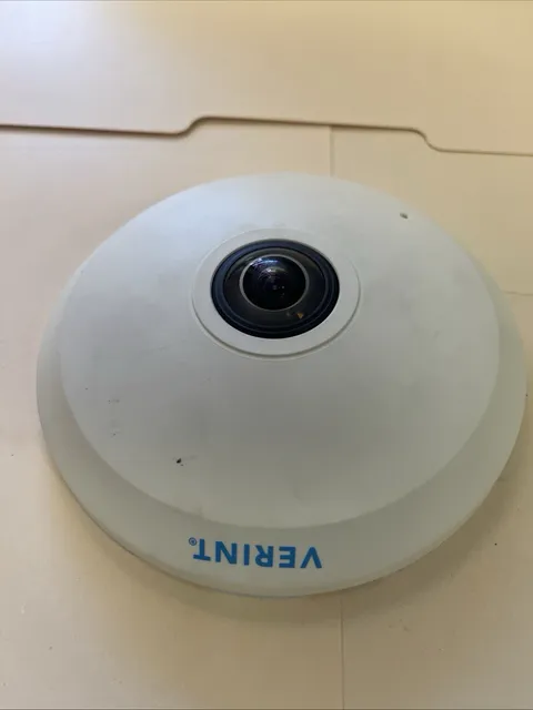 Verint V7120FD-DN 360-deg IP virtual PTZ camera, 12mp, white color, indoor POE