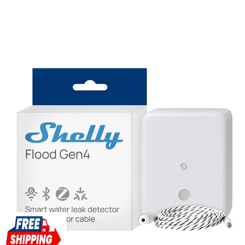 Flood Gen4 Smart Flood Sensor Leak Cable WiFi Bluetooth Zigbee Matter HomeKit