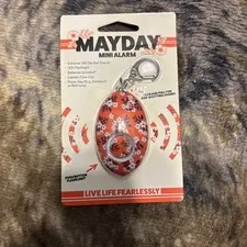 Mayday Mini Floral purple Defense Keychain Alarm Emergency Keyring NEW
