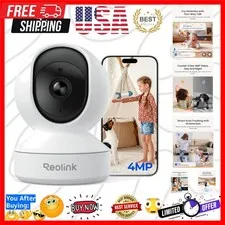 4MP 2K Indoor Camera E1, Plug-in WiFi 6 Security Camera | 360 Degree Pet Came...