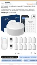 tolviviov 15-Piece WiFi Wireless DIY Home Security Alarm Kit 120dB White