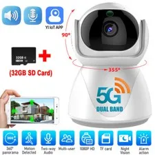 1080P 5G Wifi IP Security Camera Smart Night Vision Indoor Cam Baby Pet Monitor