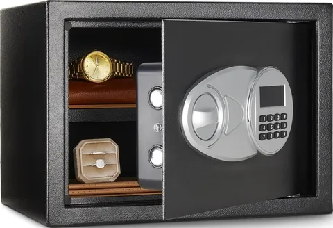 Steel Security Safe and Lock Box with Electronic Keypad, Secure Documents Storag