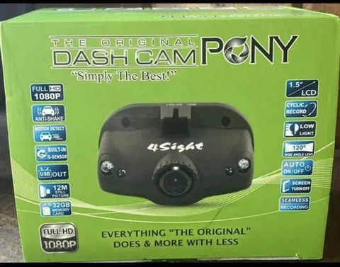 New in box Pony vehicle dash camera, opened to make sure everything is there