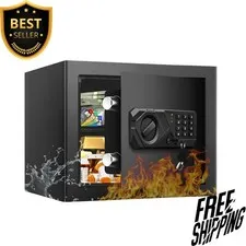 NEW 1.2 Cu Ft Fireproof Waterproof Home Safe Digital Keypad Lock 