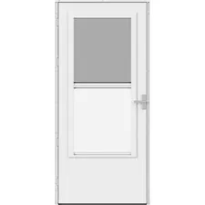 Larson 37084 Screen Away 81 In. H X 32 In. W Solid Wood White Mid-View Reversibl