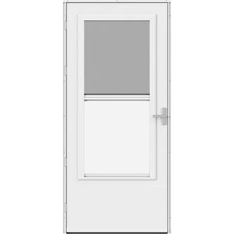 Larson 37084 Screen Away 81 In. H X 32 In. W Solid Wood White Mid-View Reversibl