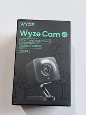 Wyze Cam v4 2.5K QHD Indoor/Outdoor WiFi Smart Security Camera Wired Black