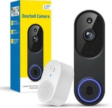 1080P Battery WiFi Video Doorbell Camera Wireless W/ Color Night Vision