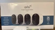 Arlo Pro 6th Gen 2K HDR Wireless Security Cameras Outdoor 4 Cam Kit White 2025