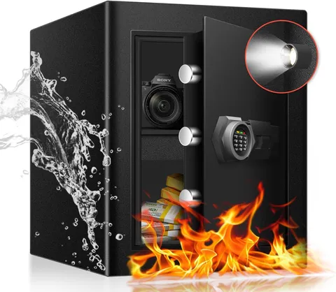Fireproof Safe Box 2.3 Cu Ft Digital Keypad Removable Shelf Steel