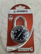 Brinks Padlock Standard Security 3 Dial Combination Lock  #162-49002