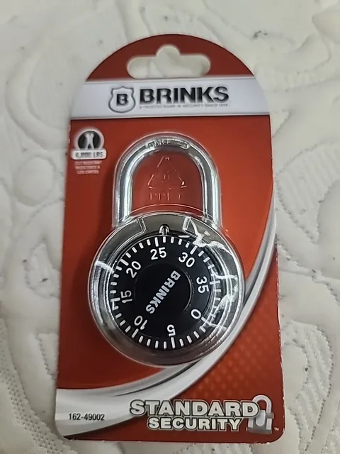 Brinks Padlock Standard Security 3 Dial Combination Lock  #162-49002