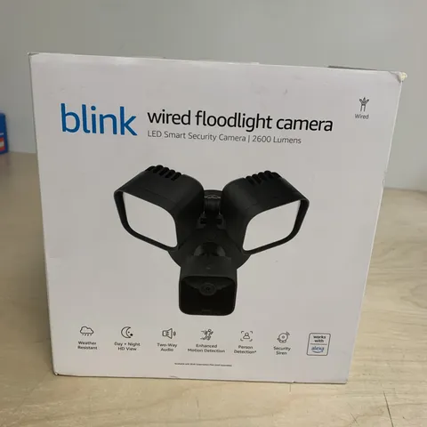 Blink Wired Floodlight Camera Smart Security Camera 2600 Lumens HD Live View NEW