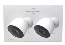 Google Nest Cam Outdoor wired 2nd gen 2K Video and Gemini  2-Pack Snow New