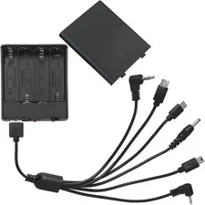Universal Safe Emergency External Power Box 6 Connector Universal Port 4 AA 6V a