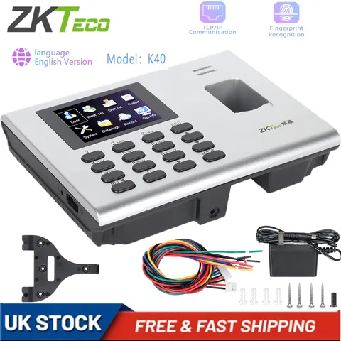 ZKteco K40 Access Control TCP/IP Biometric Fingerprint Time Attendance System US