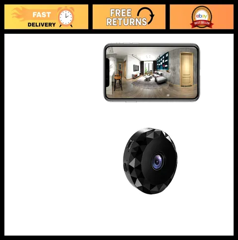 1080P WiFi Dome Pet Camera - Wireless Indoor Home Security Surveillance - Black