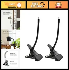 2-Pack Indoor Outdoor Security Cameras with Flexible Clip Mount - Black