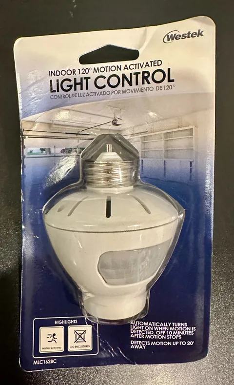 Westek Indoor Motion Activated Light Control MLC162BC White 120V *NEW*