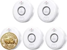 5 Pack Water Leak Alarm Detector, 120dB Loud Alert Water Sensor, IP66 Waterproof