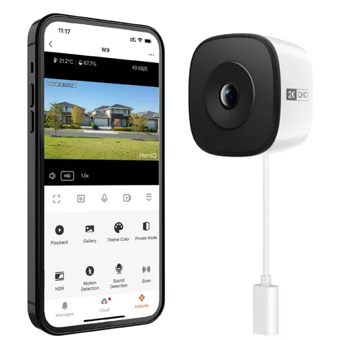 Window Security Camera 3MP 2K, Indoor WiFi Cameras 2.4GHz/5GHz with Colorvue ...