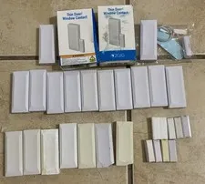 Lot of 19 2GIG-DW10-345 Wireless Thin Door Window Sensor & Magnets NEW & Used