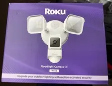 Roku Floodlight Security Camera SE Wired New Sealed