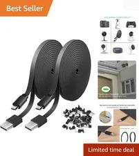 2 Pack 20FT Power Extension Cable for Wyze Cam v4,WyzeCam,Wyze Cam Pan,WYZE C...