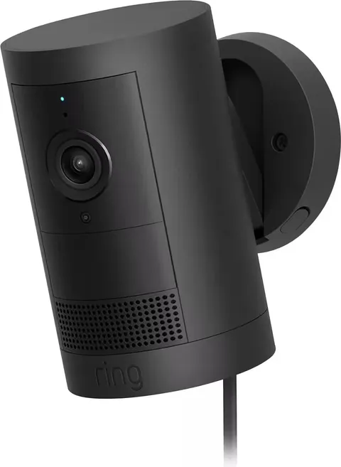 Ring - Outdoor Cam Plus, Plug-In, Wide-Angle 2K Video, Low-Light Sight for fu...