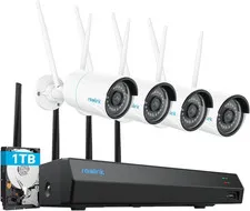 REOLINK 5MP Security Camera System, 5/2.4Ghz Dual-Band Wi-Fi, 16CH NVR with 1TB