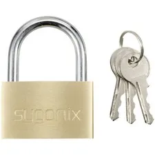 Sygonix SY-5045286 49mm Yellow Gold Brass Lock With Different Key