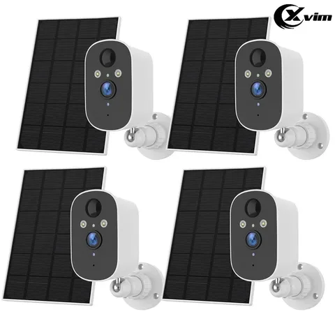 Wireless Solar Powered Battery Camera WiFi Security Camera System AI Motion