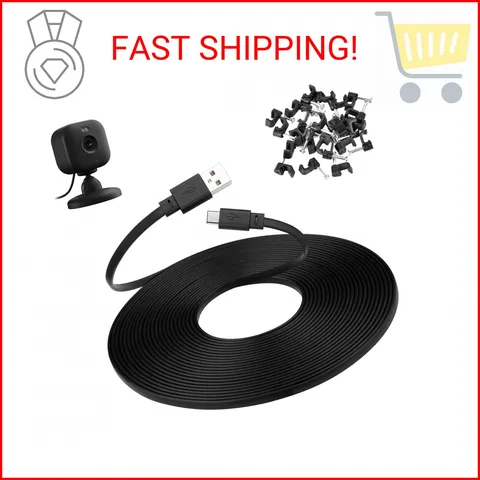30 ft Power Cord for Blink Mini 2 Camera, Blink Outdoor 4, Long USB C Extension