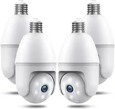 Light Bulb Security Cameras Wireless Outdoor, 5G&2.4GHz 4MP Security Camera 360°