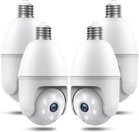 Light Bulb Security Cameras Wireless Outdoor, 5G&2.4GHz 4MP Security Camera 360°